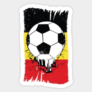 Vintage Belgian Flag with Football // Retro Belgium Soccer Sticker